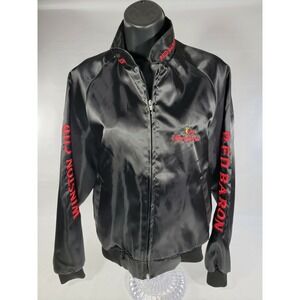 Vintage Pla-Jac by Dunbrooke‎ S 36-38  Red Baron Winston Cup Black Jacket Nascar